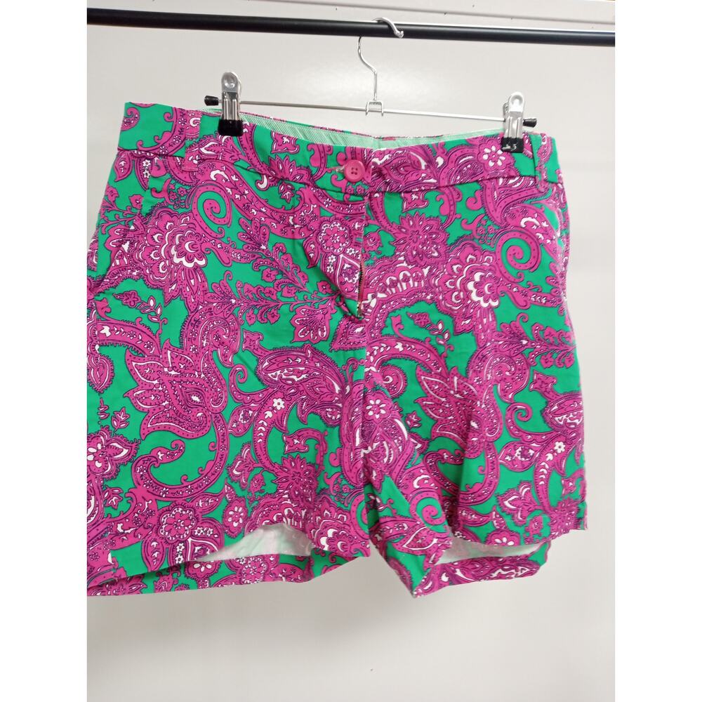Crown and Ivy Shorts Green and Hot Pink Sz 18W 0284